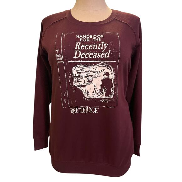 Torrid 5 (5X) Beetlejuice Handbook for Recently Deceased Cozy Fleece‎ Sweatshirt - Picture 1 of 2